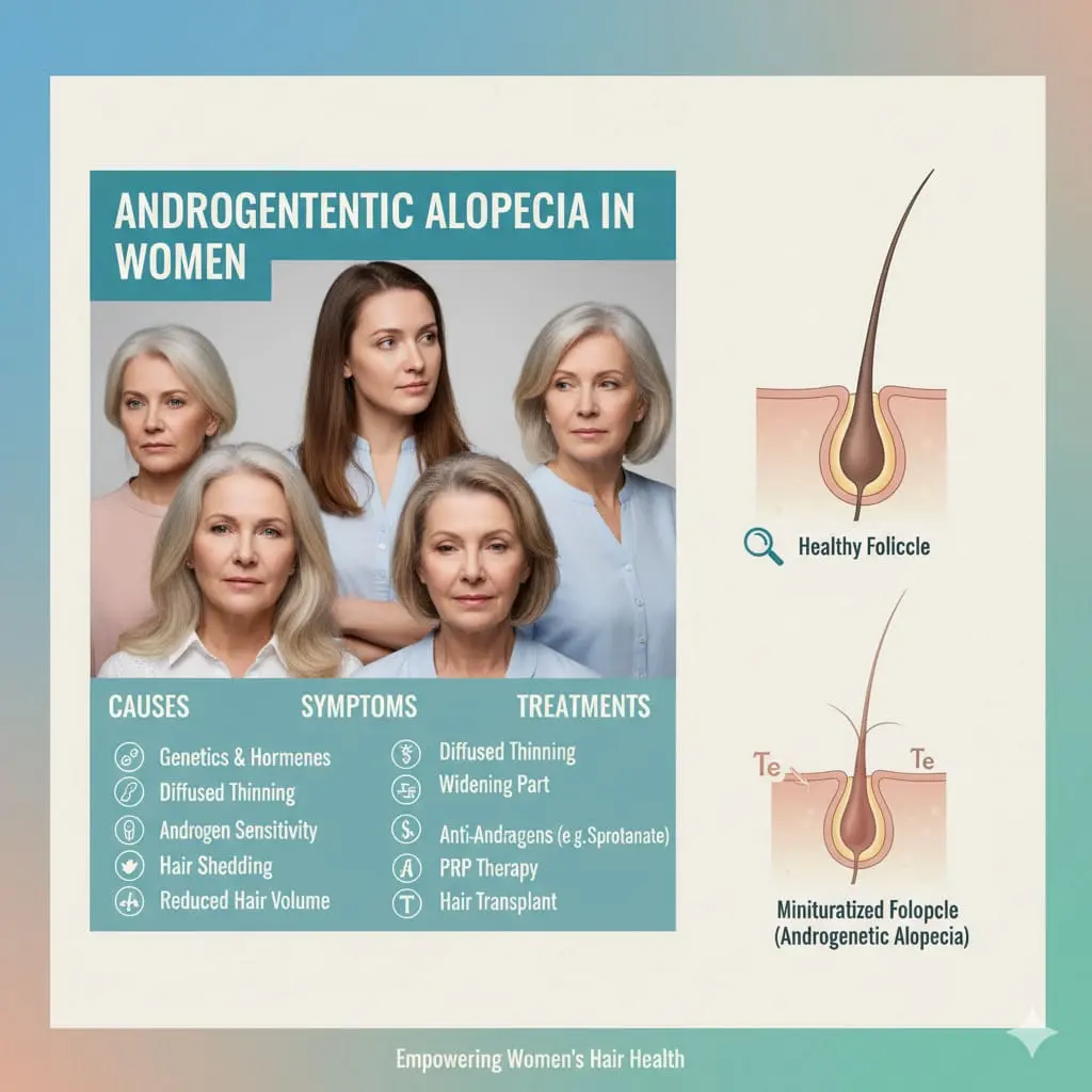 Androgenetic Alopecia in Women Causes, Symptoms, and Treatments